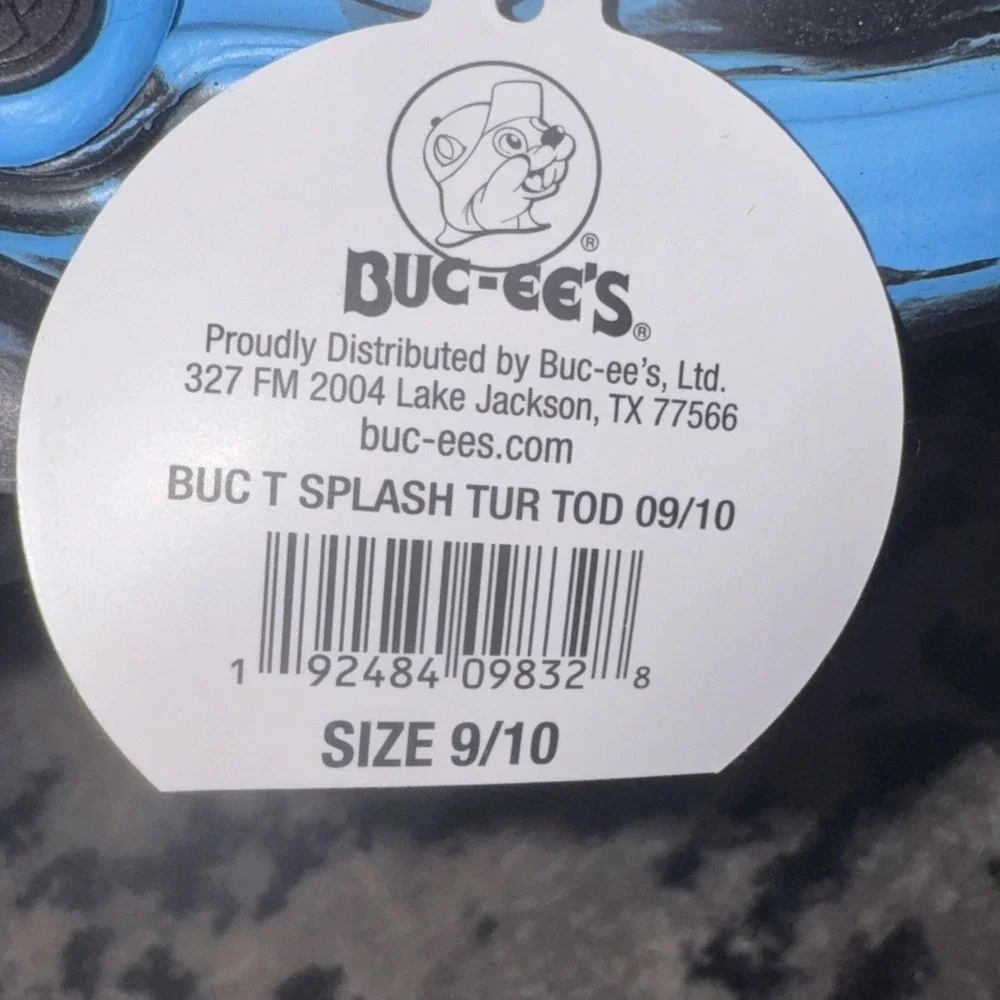 Buc-eecs Little Kids Water Shoes Sandals Youth Boys Size 9 - 10  Blue Swirl